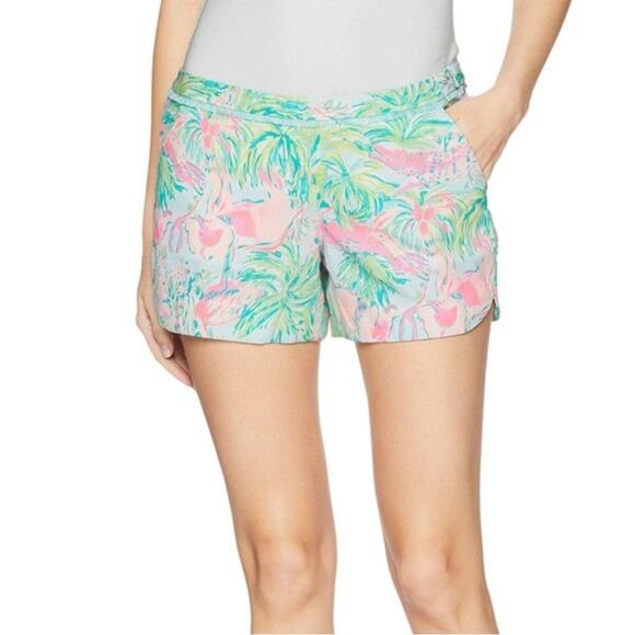 Lilly Pulitzer Adie Short Seasalt Blue on Parade Women’s Sz 10 - Picture 1 of 7